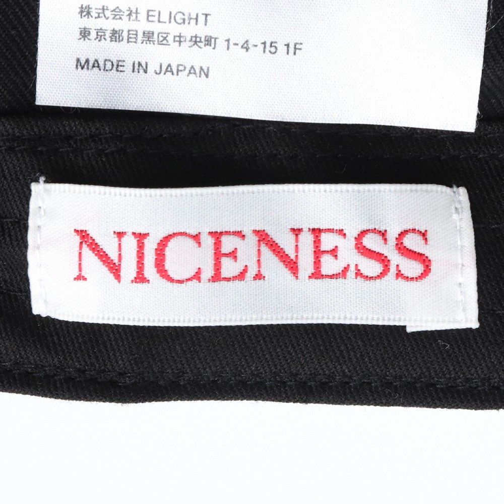 未使用 NICENESS E.ORGAN ロングビルキャップ ブラック - メルカリ