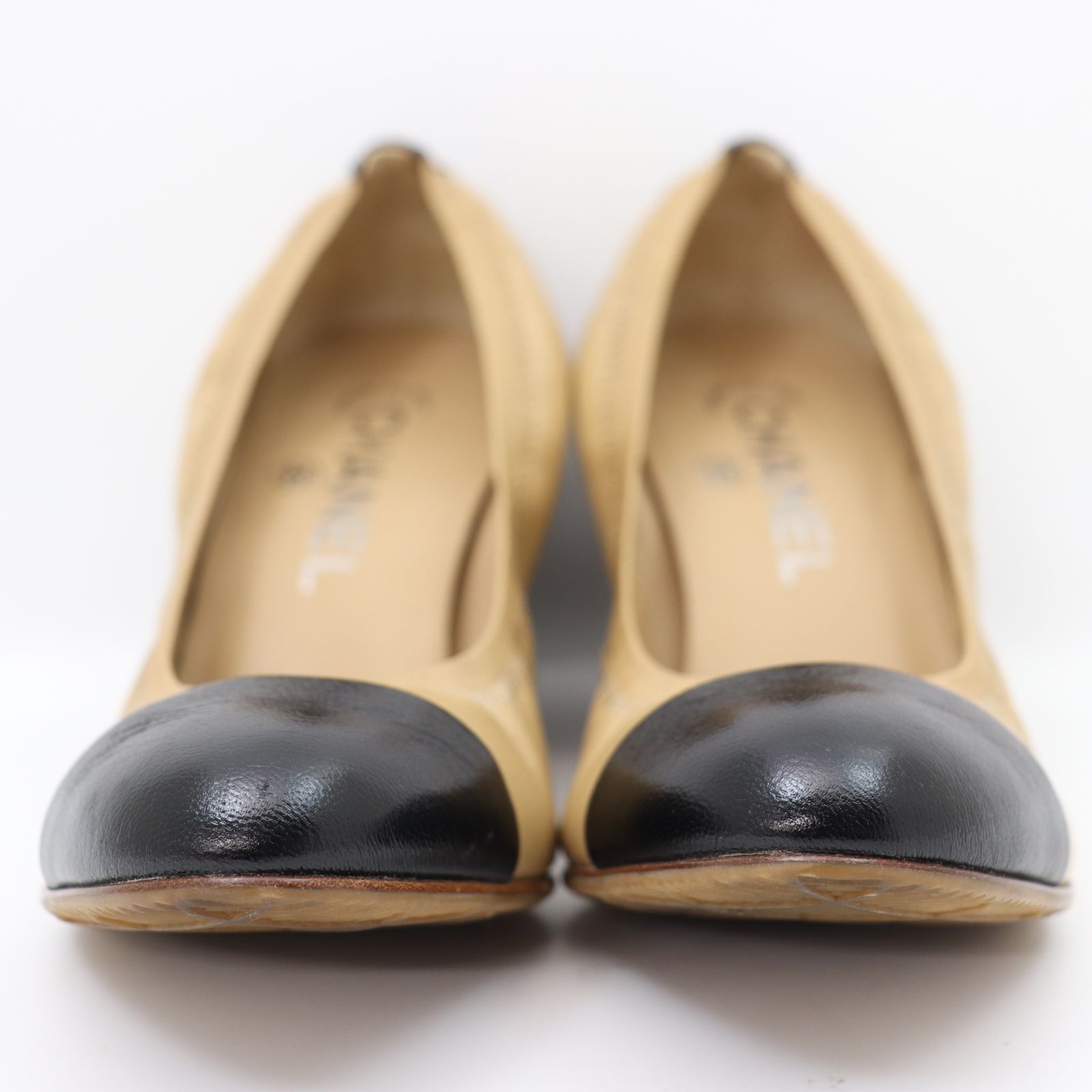 CHANEL パンプス ITOVE6TMQDZE CHANEL シャネル ココマーク パンプス レザー バイ