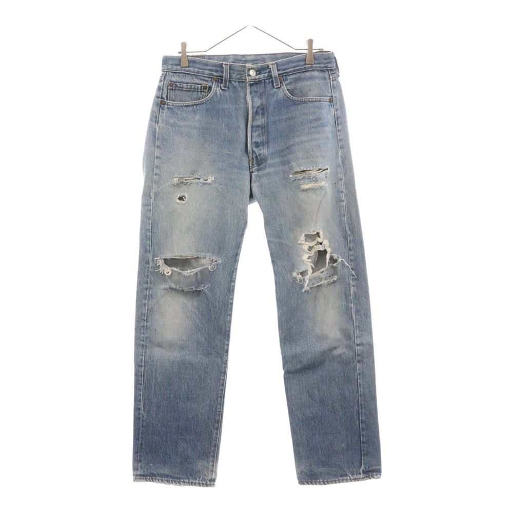 Levi's 80s USA製 デニムパンツ 501 0115 W33 524 古着 80s USA製 Levi's 501-0115 濃紺 ブルー デニム パンツ
