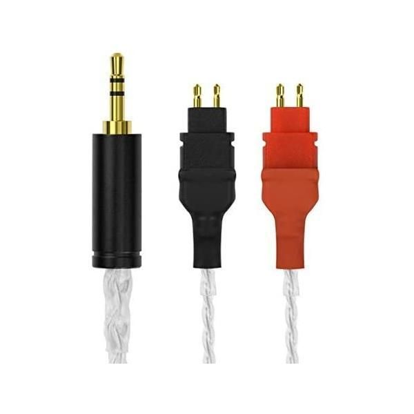 Geekria ケーブル HD25 HD25-1 HD25-13 等ヘッドホン 対応 オーディオ ケーブル 単結晶銀 4芯 3.5mmプラグ