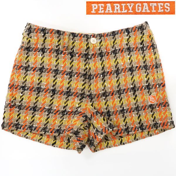 PEARLYGATES ショートパンツ 055-8132400 ツイード ＃0 ベージュ他 チェック 短パン 美品 パーリーゲイツ  ◇送料込◇質屋-9015 - メルカリ