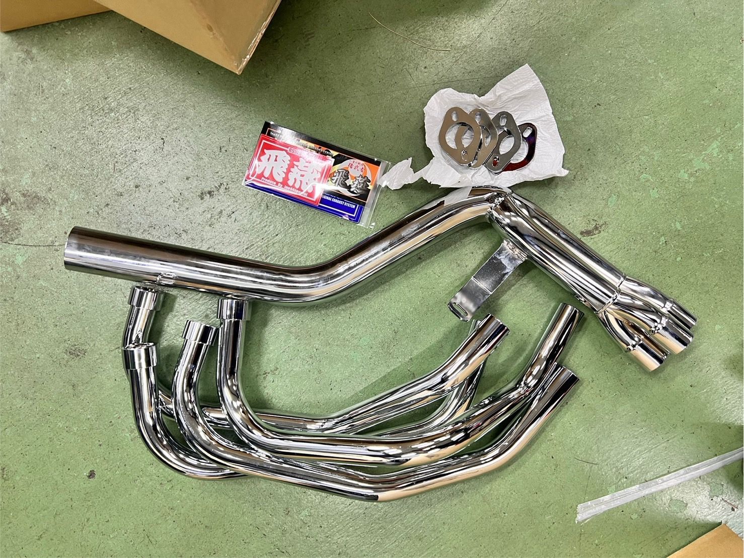 REDSTAGE CB400SF NC39 飛燕 4-2-1 オリジナルマフラー メッキ