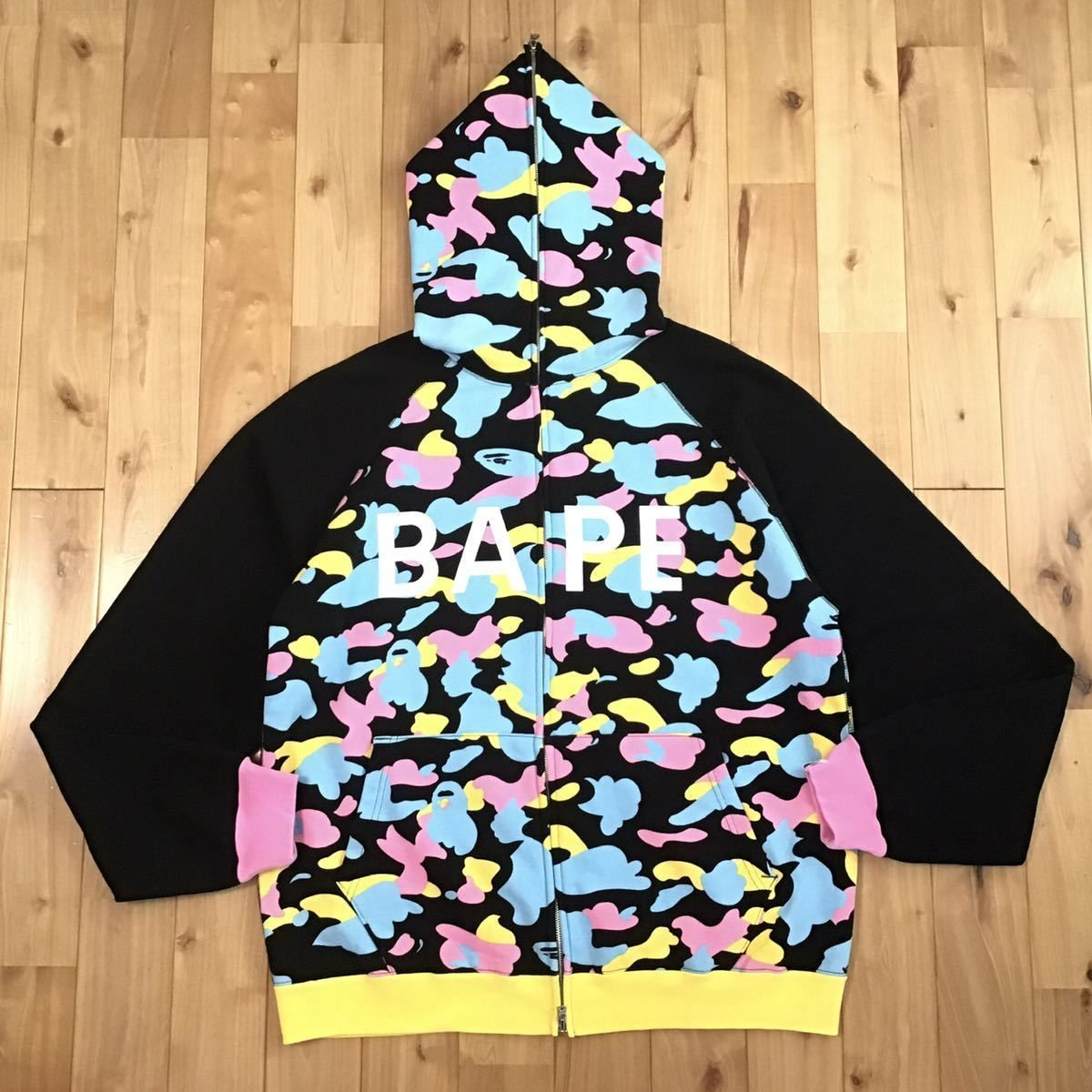 マルチカモ パーカー Lサイズ a bathing ape crazy BAPE full