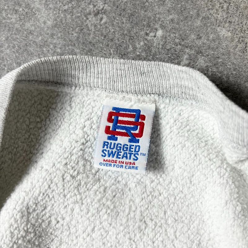 80s 90s USA製 RUGGED SWEATS 企業 ロゴ 刺繍 RWタイプ スウェット