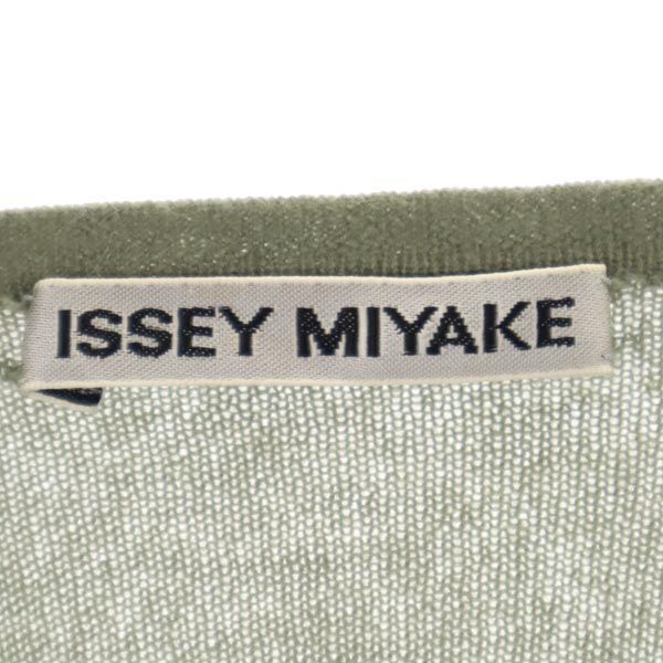 イッセイミヤケ カシミヤ100％ 長袖 ニット L モスグリーン ISSEY MIYAKE セーター レディース 古着 中古 イッセイミヤケ カシミヤ100％ 長袖 ニット L モスグリーン