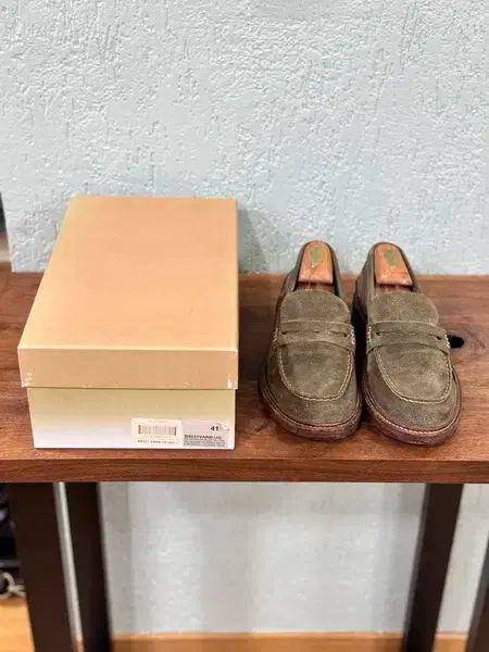 【雷市場（ポンジャン）商品韓国直送】Buttero(ブッテロ) カーキ スエード ローファー 41 サイズ