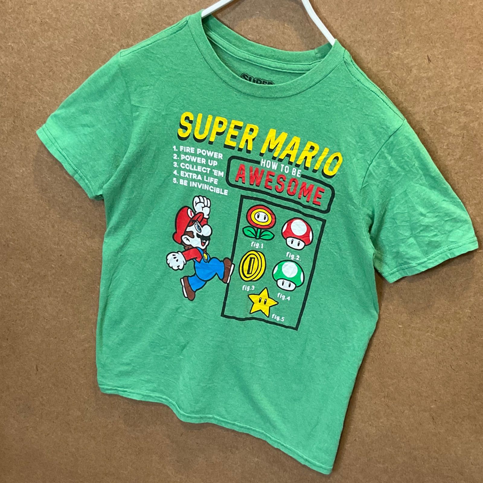 USA輸入古着 スーパーマリオSUPER MARIO アイテムイラスト 半袖t