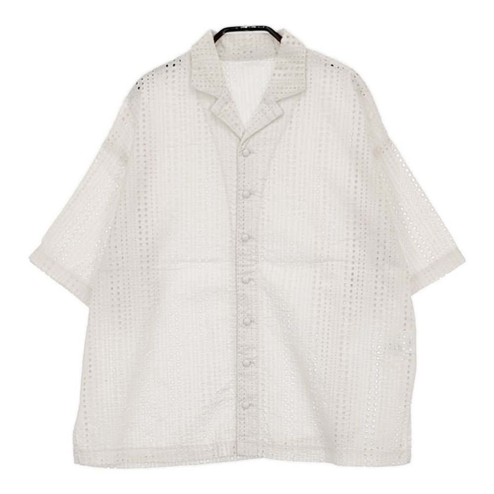 Robe ? コットンカットワークレースオープンカラーシャツ 01232-1042 