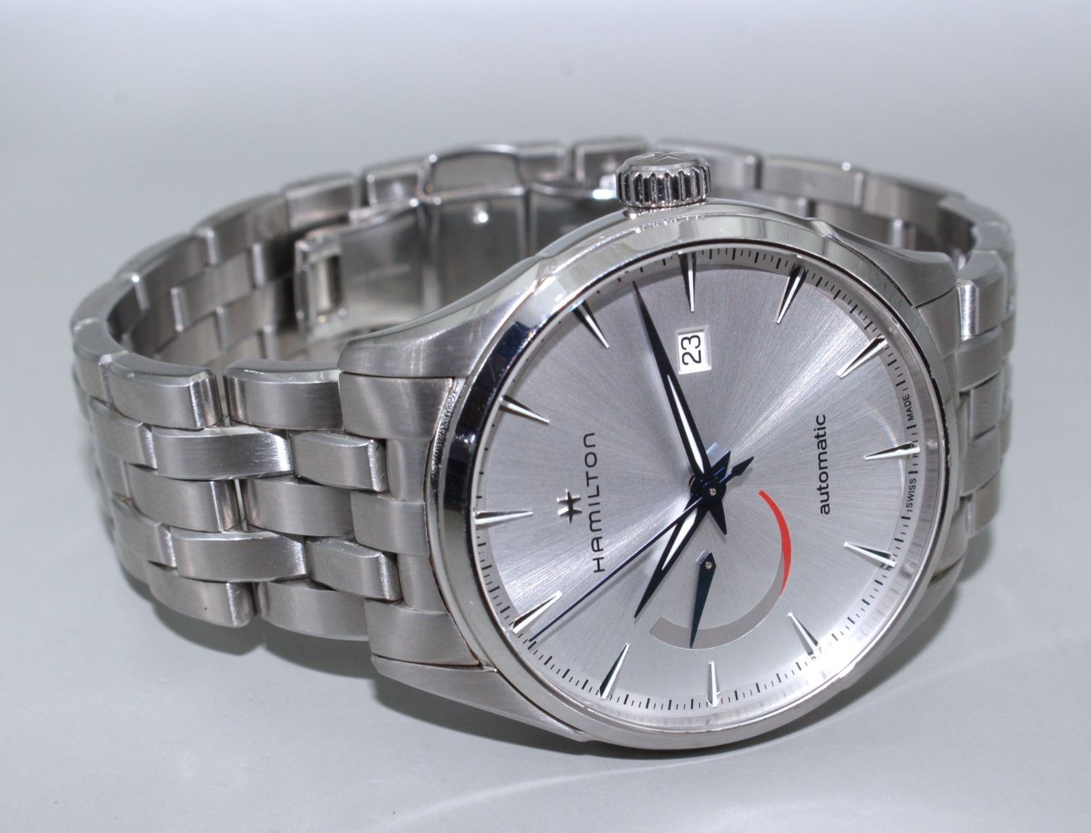 VRW-1405 時計 HAMILTON ハミルトン H326350 ジャズマスター パワーリザーブ SL文字盤 メンズ 自動巻き 腕時計 稼働品