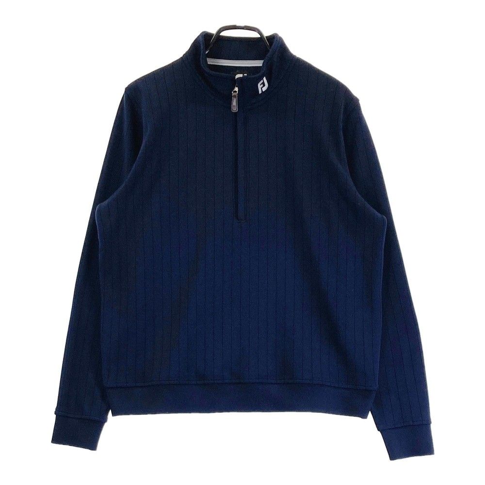 サイズ：XL FOOT JOY フットジョイ  ハーフジップ 長袖ニットセーター  グレー系 [240101440334] ゴルフウェア メンズ ストスト サイズ：XL FOOT JOY フットジョイ ハーフジップ 長袖ニット