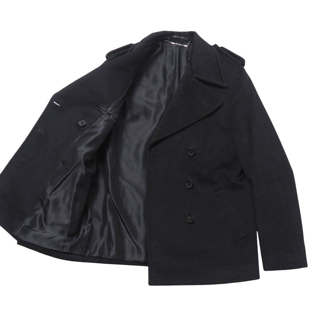 □美品□GUCCI グッチ ピーコート サイズ38 カシミヤ混 ダブルブレスト