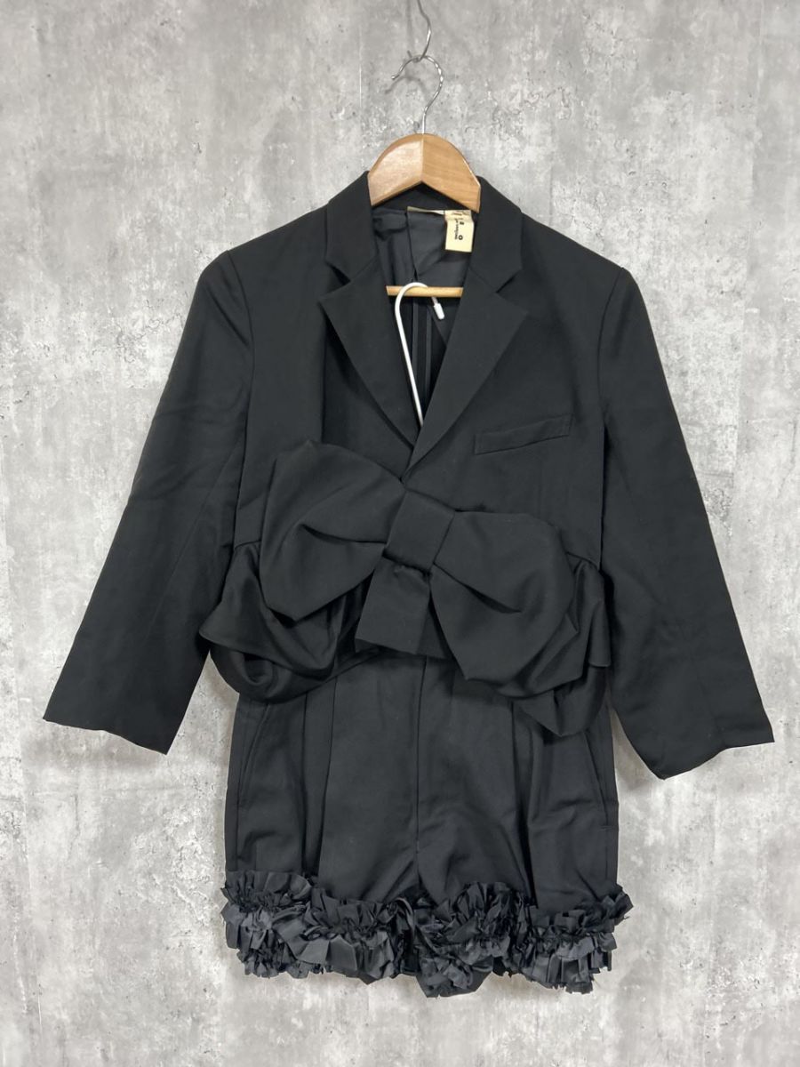 COMME des GARCONS コムデギャルソン コムコム リボン セットアップ sizeS 黒 ◎レディース