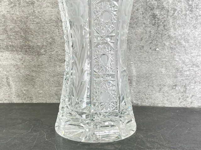 美品 切子花瓶 2点セット 【】ポロニア花瓶 ポーランド ボヘミアン