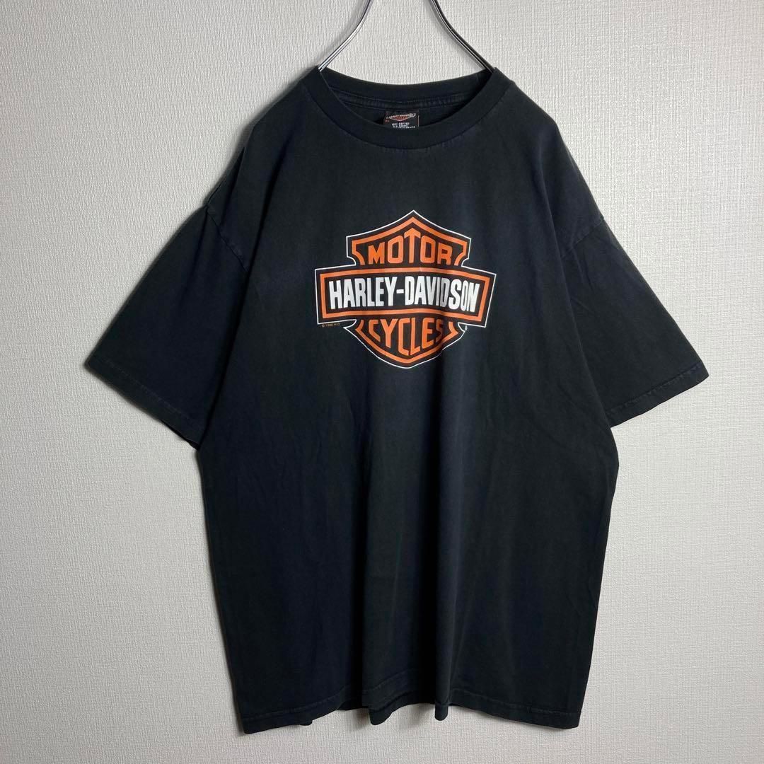 90s】ハーレーダビッドソン XL 両面ロゴ 定番カラーTシャツ 人気