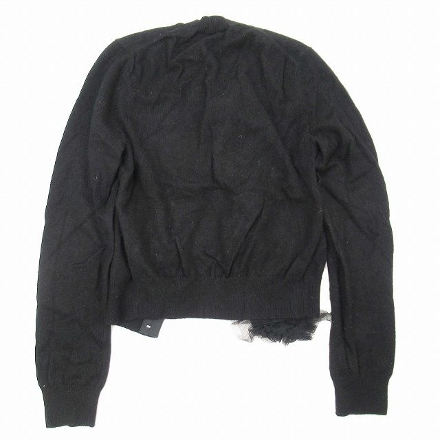 コムデギャルソン COMME des GARCONS GN-N011 AD2004 長袖 カーディガン ニット フリル カシミヤ 黒系 ブラック 日本製 無地 レディース 04aw ヴィンテージ コムデギャルソン COMME des GARCONS