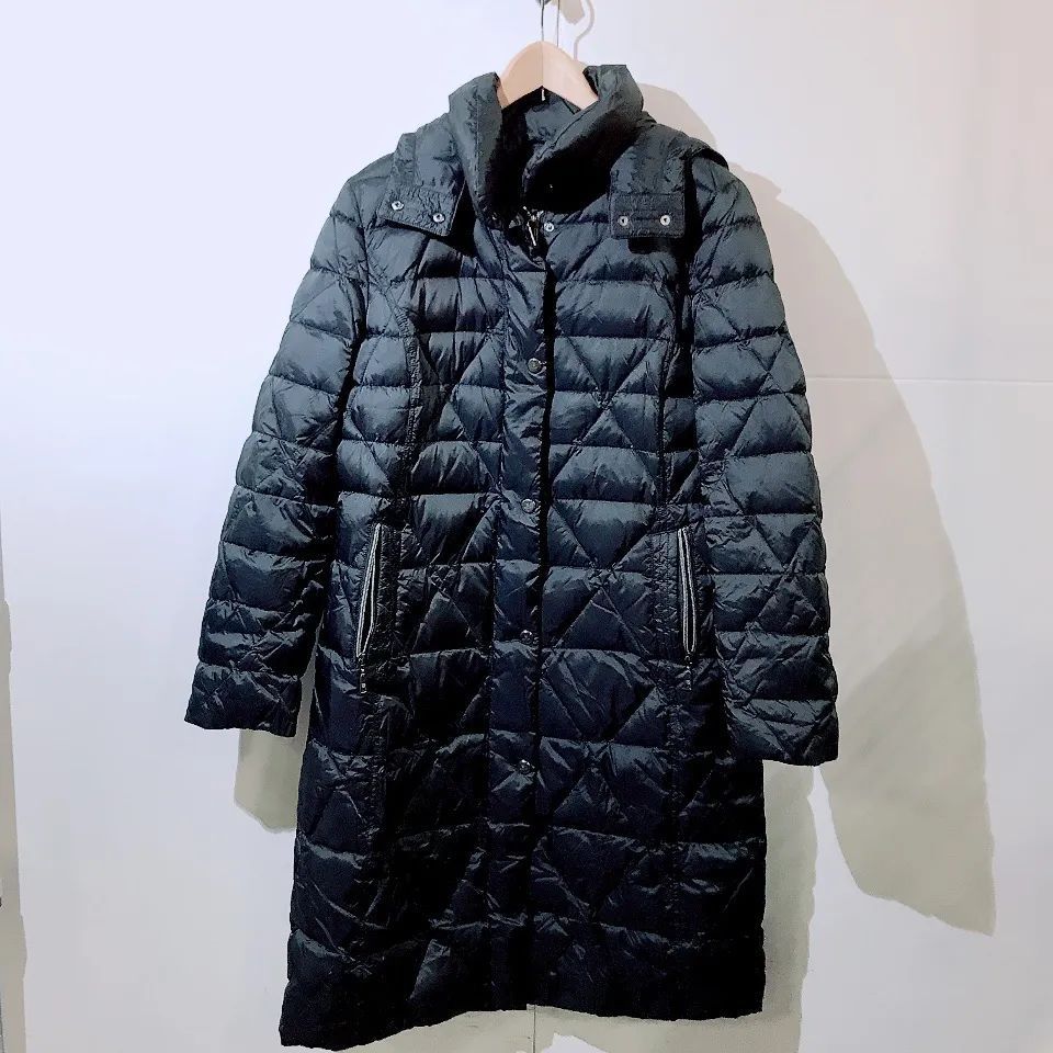 美品】BASLER バスラー キルティング ダウンジャケット ロングコート 