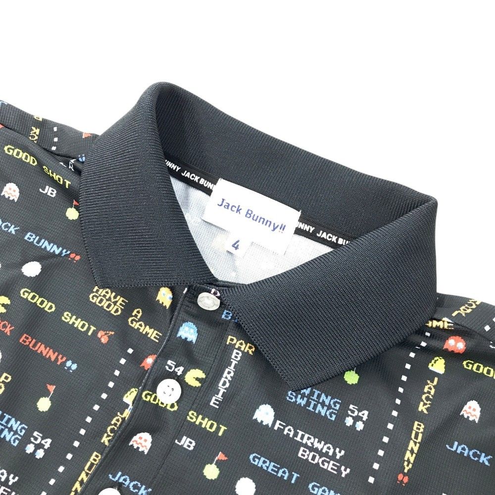 サイズ：4 JACK BUNNY ジャックバニー ×PAC-MAN 半袖ポロシャツ