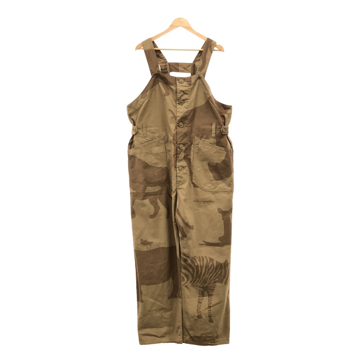Engineered Garments エンジニアードガーメンツ 22SS Animal Print Cotton Flat Twill Overalls オーバーオール S