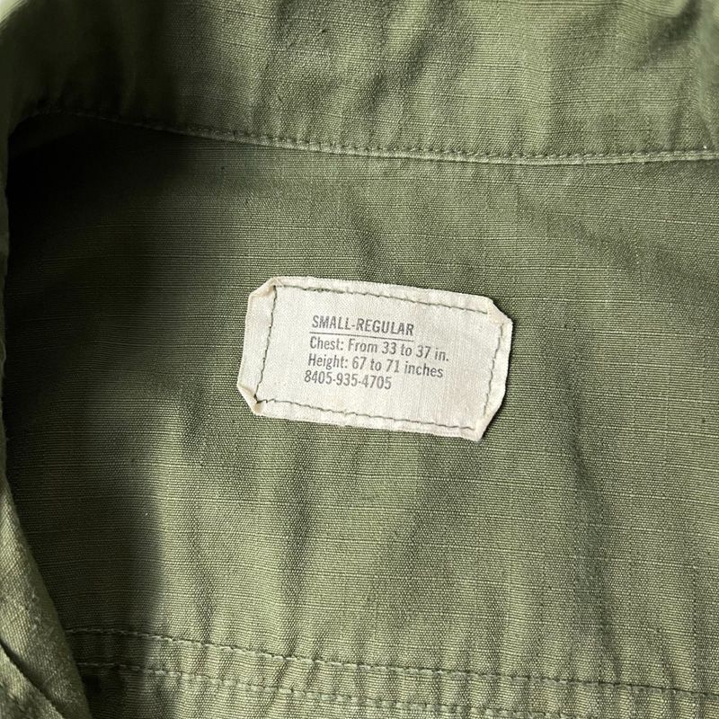 70s 70年製 US ARMY 米軍実物 4th ジャングルファティーグ ジャケット 