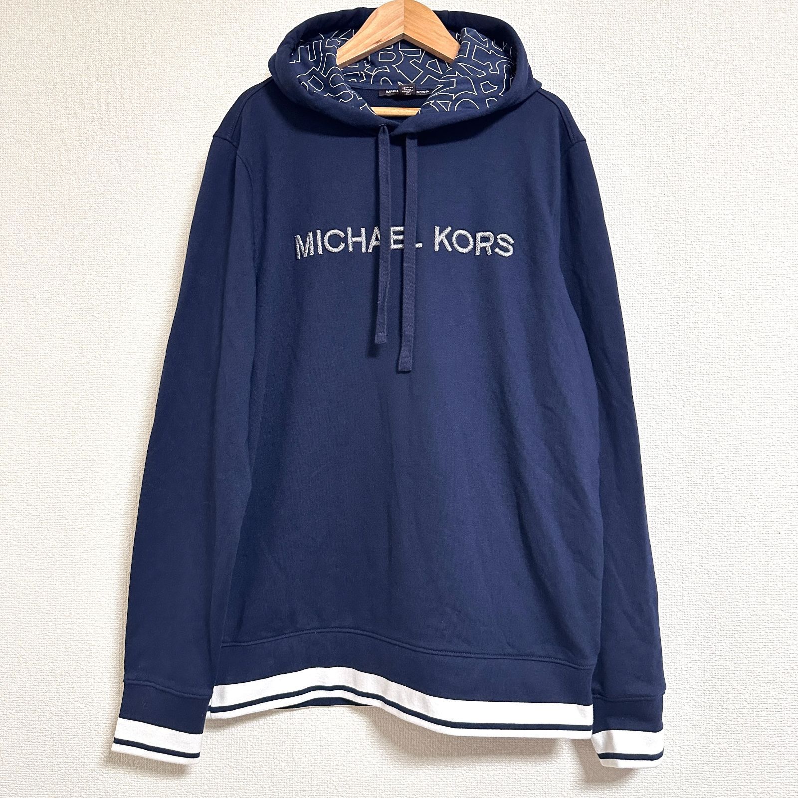 MICHAEL KORS マイケルコース 刺繍ロゴフーディ プルオーバーパーカー 
