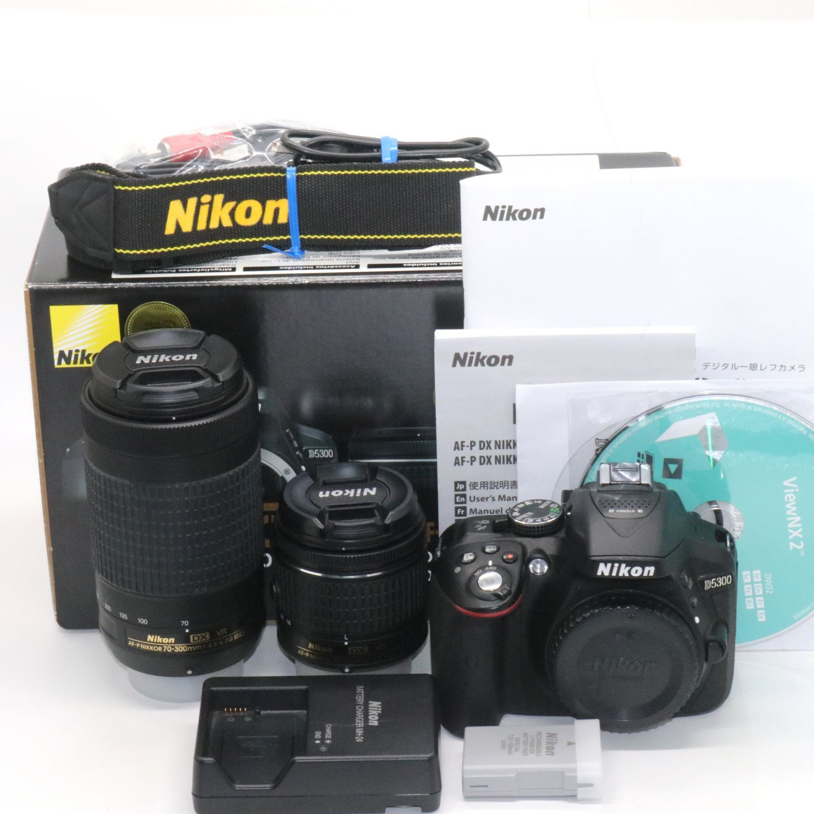 良品 5217ショット Nikon デジタル一眼レフカメラ D5300 AF-P ダブル