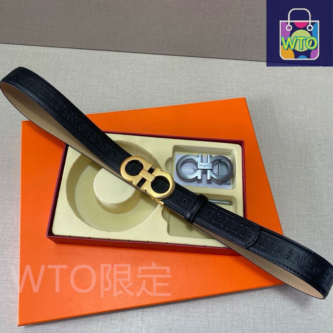 Salvatore Ferragamo  ★美品★ ベルト　箱付 Amazon | [フェラガモ]ベルト ダブルガンチーニ リバーシブル