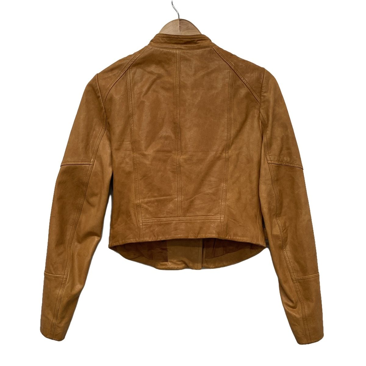 theory セオリー レザージャケット ライダース シングル キャメル 中古・古着通販】theory (セオリー) シングルライダースジャケット