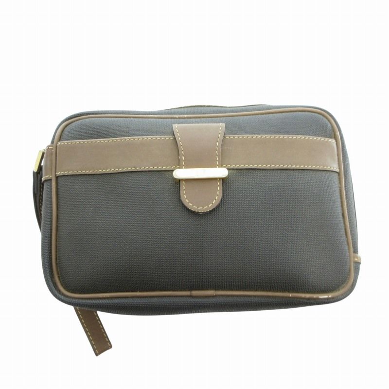 美品✨dunhill セカンドバッグ クラッチバッグ ロゴ レザー ブラウン ダンヒル dunhill セカンドバッグ ロゴ レザー 茶 ブラウン /HO