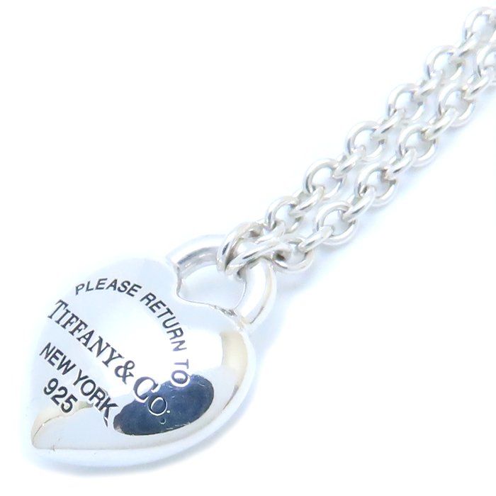 ティファニー ネックレス　リターントゥ ハート ブルー　シルバー リターン トゥ ティファニー™ ブルー ダブル ハート タグ