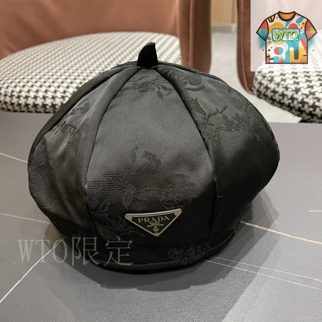 今日特価】Prada 日系 ヴィンテージ デザイン シルクベレー帽
