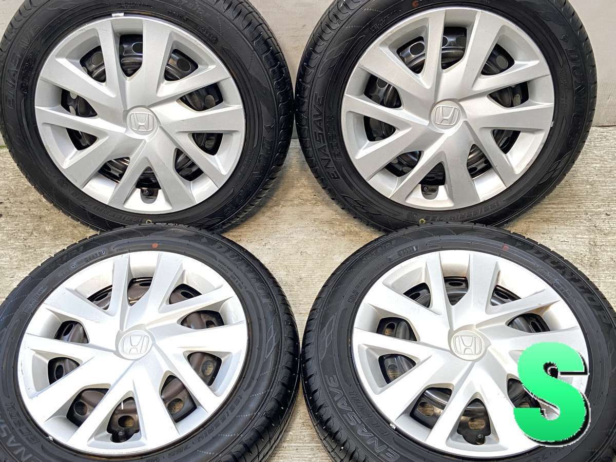 155|65R14 ダンロップ エナセーブ EC204 ホンダ純正 14x4.5 100-4穴 タイヤ サマータイヤ ホイールセット 4本セット s14250612032