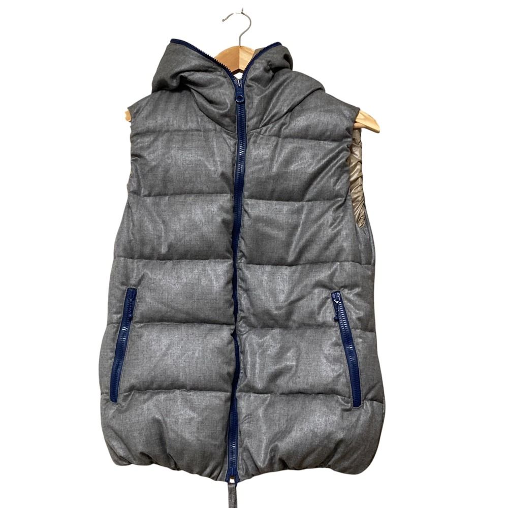 美品【ディベティカ】ウールダウンベスト FEBEDUE ダークグレー 42サイズ デュベティカ ダウンベスト FEBEDUEフェベドゥエ ダークグレー 42