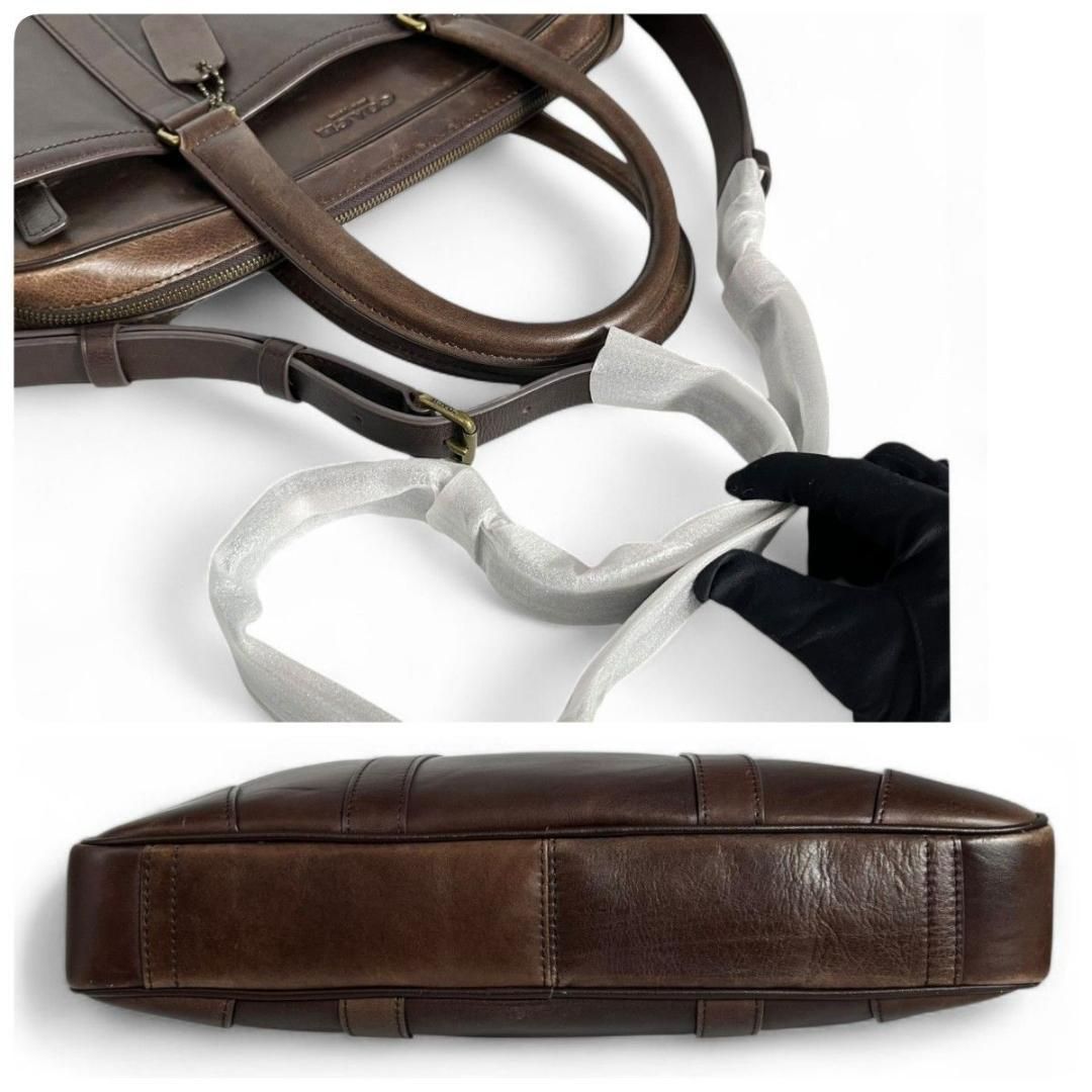 [美品] COACH コーチ　ビジネスバッグ　ブリーフケース2way 70901 COACH 70901 Bleecker Leather Slim Brief ブリーカー スリム