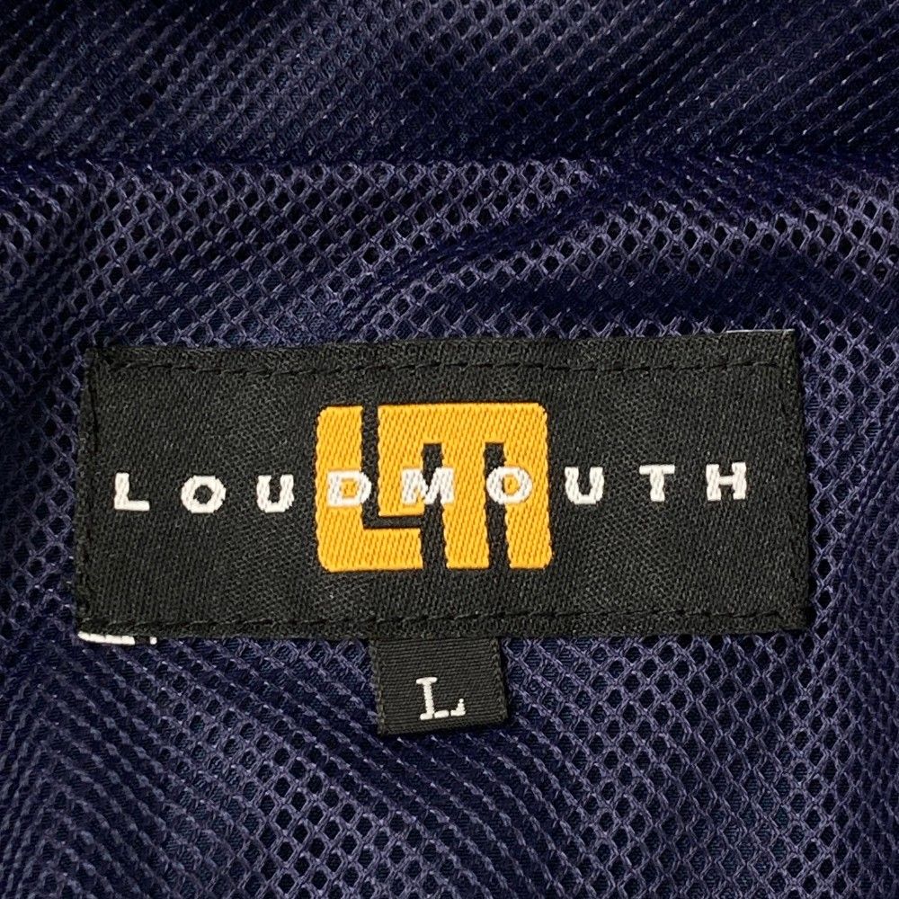 サイズ：L LOUD MOUTH ラウドマウス  裏メッシュ ジップジャケット シューティングスター 星柄 ネイビー系 [240101451548] ゴルフウェア メンズ ストスト サイズ：L LOUD MOUTH ラウドマウス 裏メッシュ ジップ