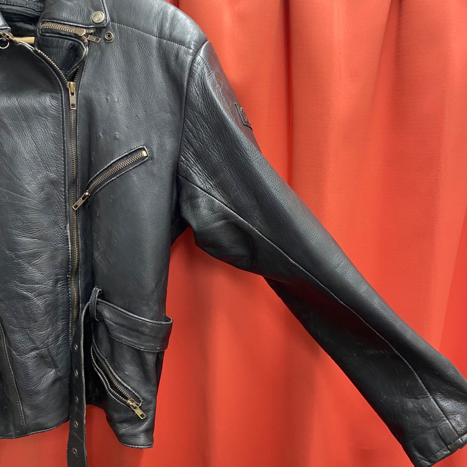 希少 Belstaff ベルスタッフ ライダース レザージャケット 革
