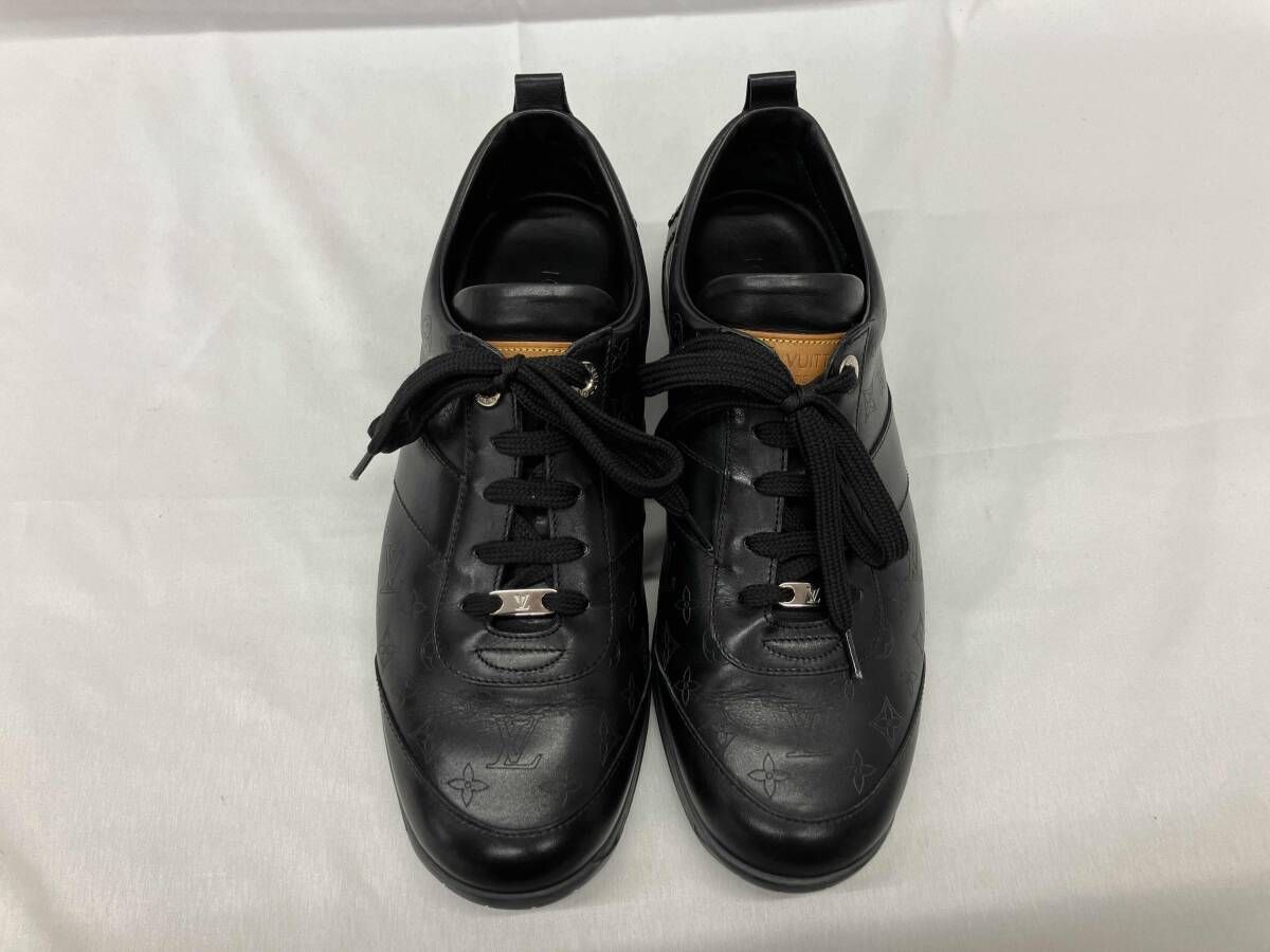 LOUIS VUITTON ルイヴィトン/スニーカー/ブラック/レザー/サイズ 7
