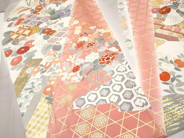 RDP11 千總　アイスグリーン　創業460 年　金彩　万寿菊　駒刺繍 RDP11 千總 アイスグリーン 創業460 年 金彩 万寿菊 駒刺繍