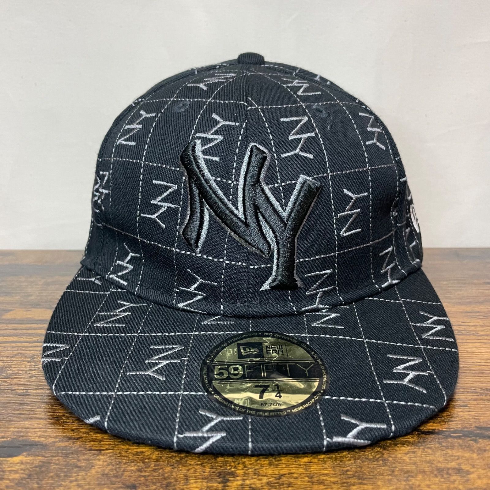 A-24 ニューエラ 59FIFTY NY モノグラム ヴィンテージ 3370-