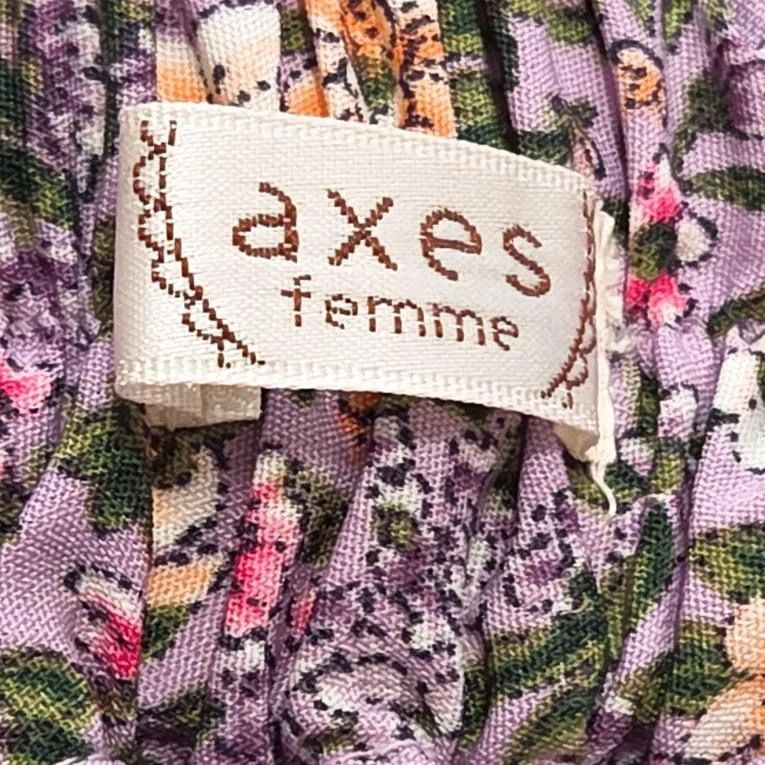 axes femme 膝丈スカート 花柄 紫 Mサイズ axes femme 花柄ジョーゼット 
