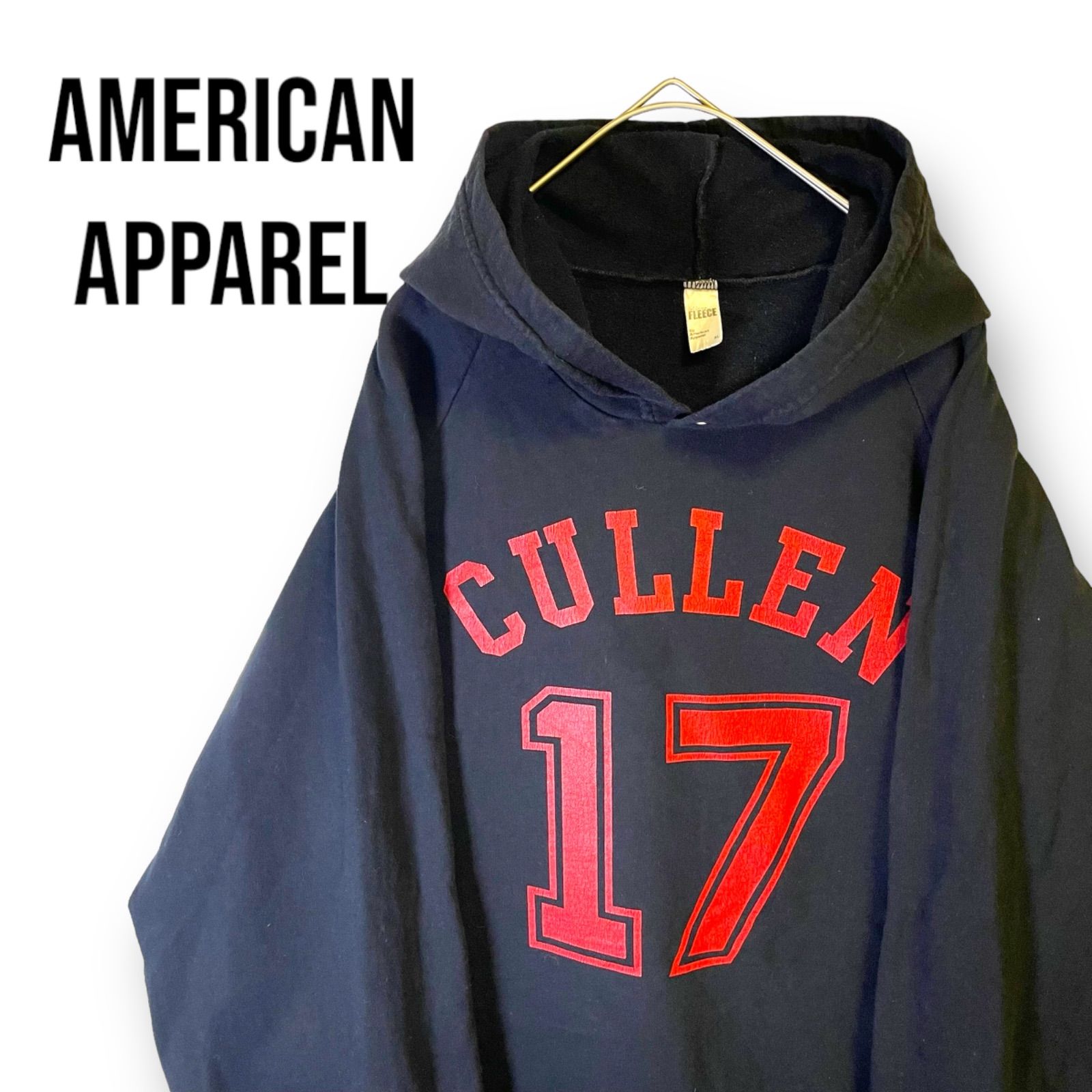 American apparel アメアパ USA製 スウェット パーカー ブラック 