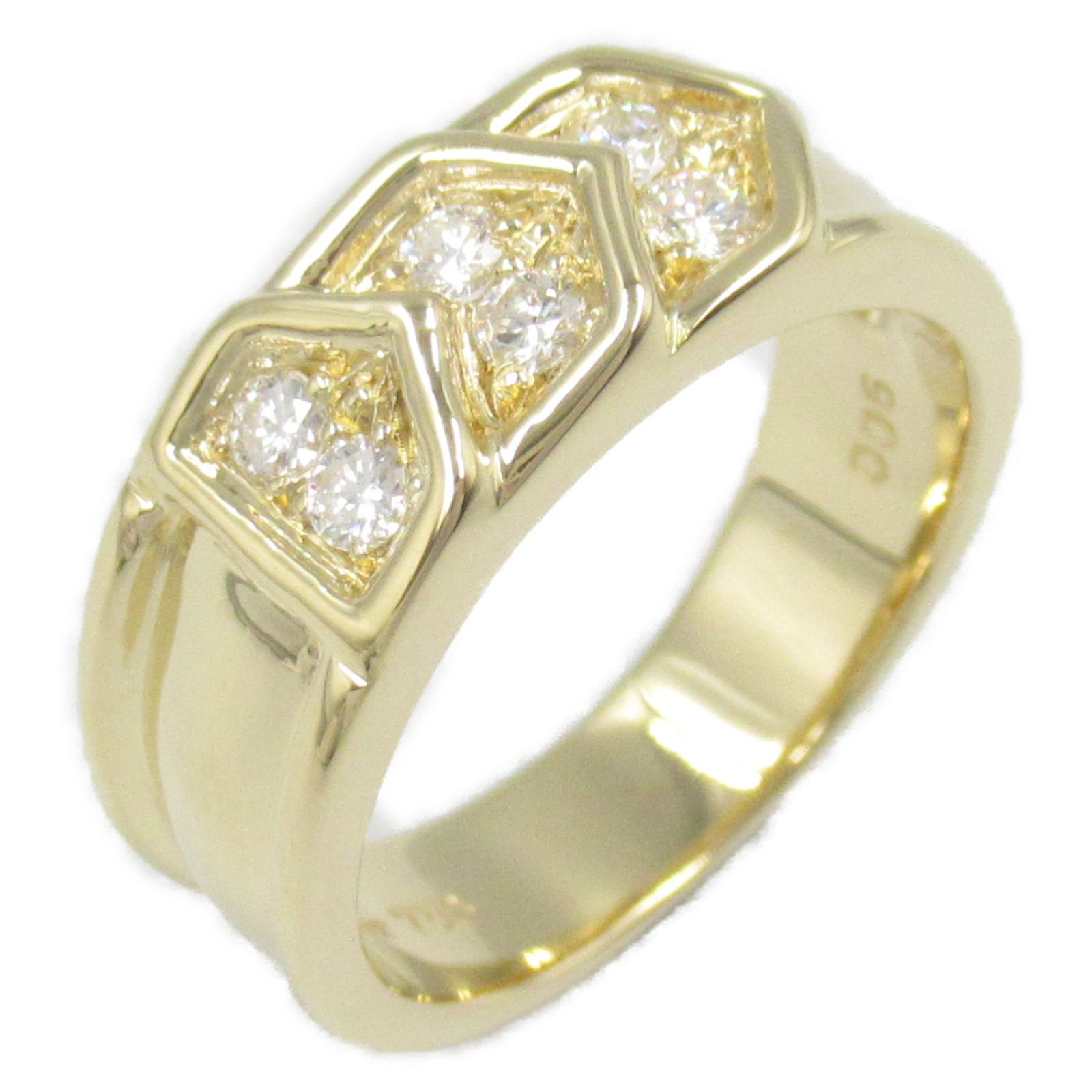 ディオール Dior リング 指輪 ダイヤ リング 10 K18 イエローゴールド ダイヤモンド ダイヤ リング レディース Used A