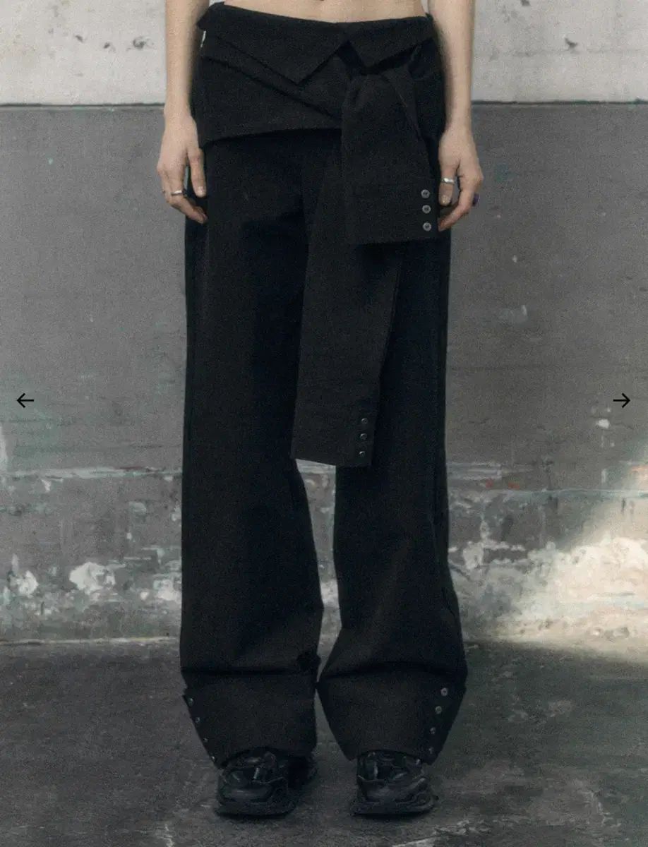 BOHEMSEO ボヘミアンソウル ターンアップ ワイド シャツ パンツ 黒 m