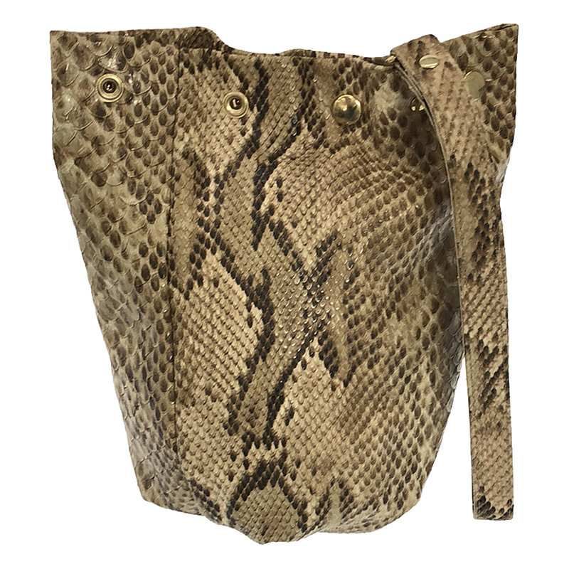 JUN MIKAMI / ジュンミカミ | パイソン柄 PVC 巾着 ハンドバッグ  