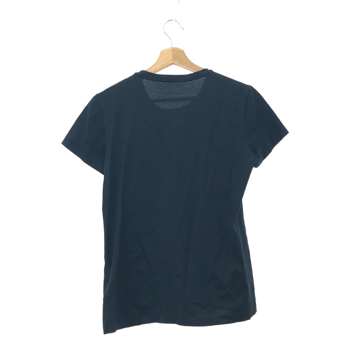 MONCLER モンクレール 半袖カットソー/T-SHIRT　GIROCOLLO サイズ:L ビジューロゴデザイン    ブラック レディース / 241019000421 MONCLER モンクレール 半袖カットソー/T-SHIRT GIROCOLLO サイズ:L