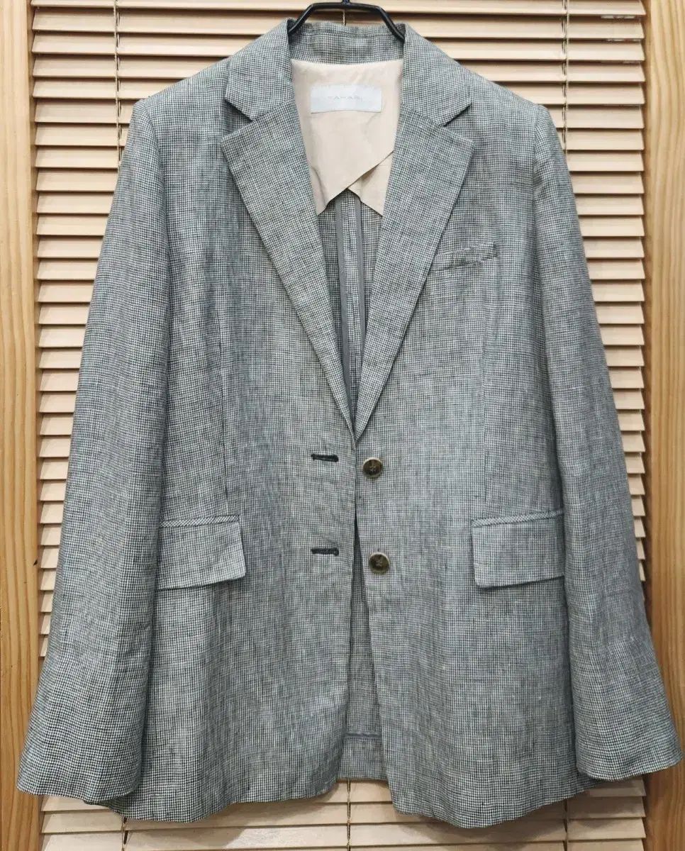 タハリ チェック リネンスーツジャケット 55