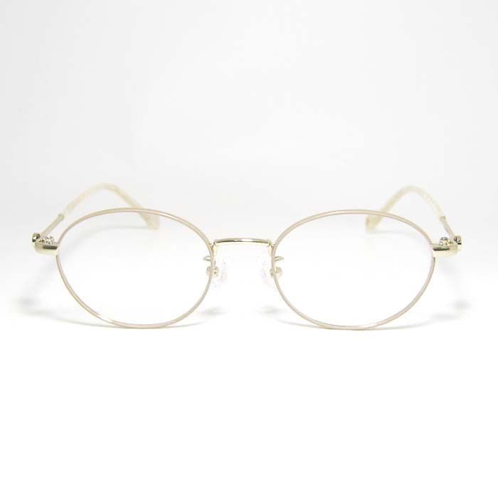 agnes b. アニエス ベー クラシック 眼鏡 メガネ フレーム サングラス 37-0022-3 サイズ46 ベージュ ライトゴールド