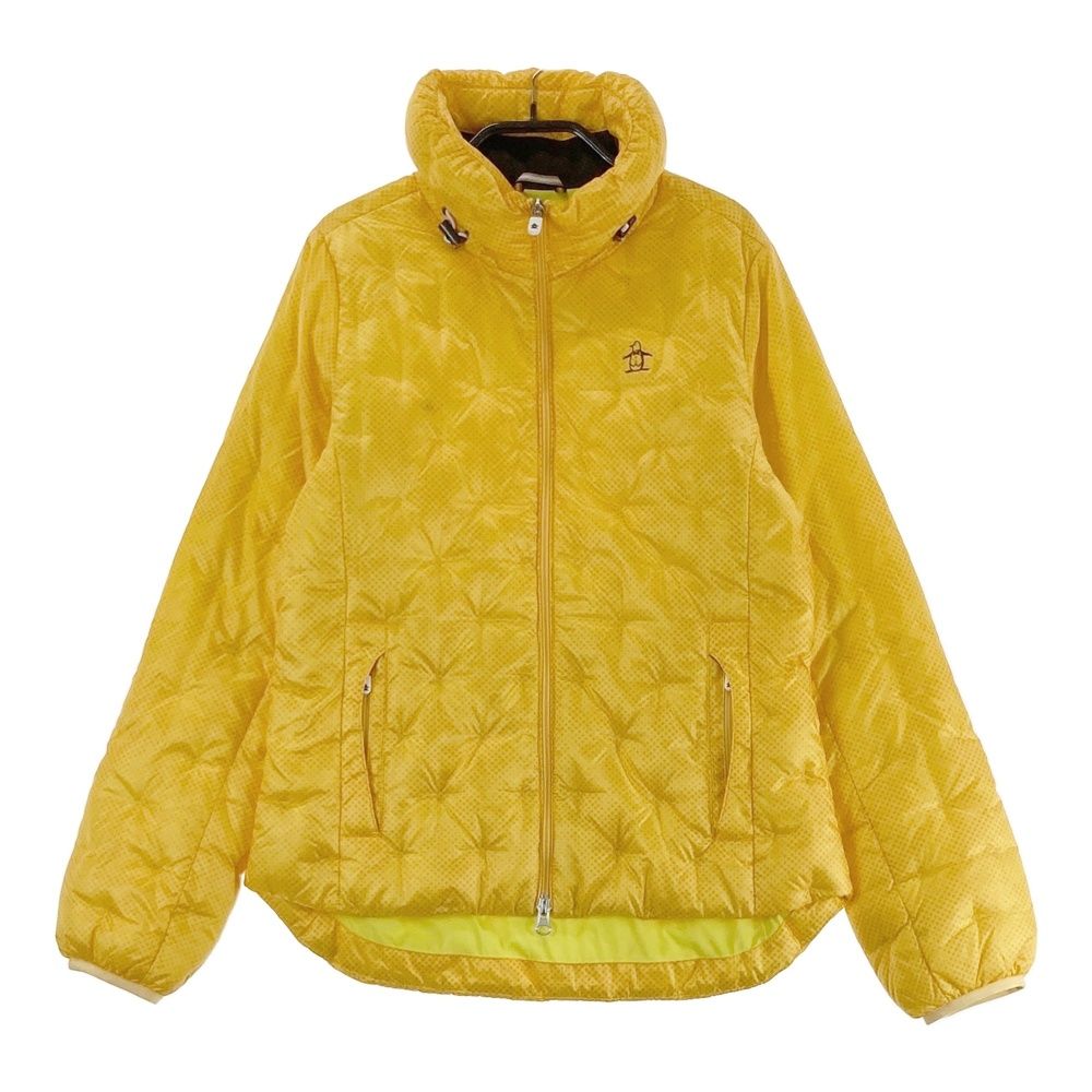 サイズ M MUNSING WEAR マンシングウェア ダウンジャケット ドット柄 イエロー系 240101520032 ゴルフウェア レディース ストスト