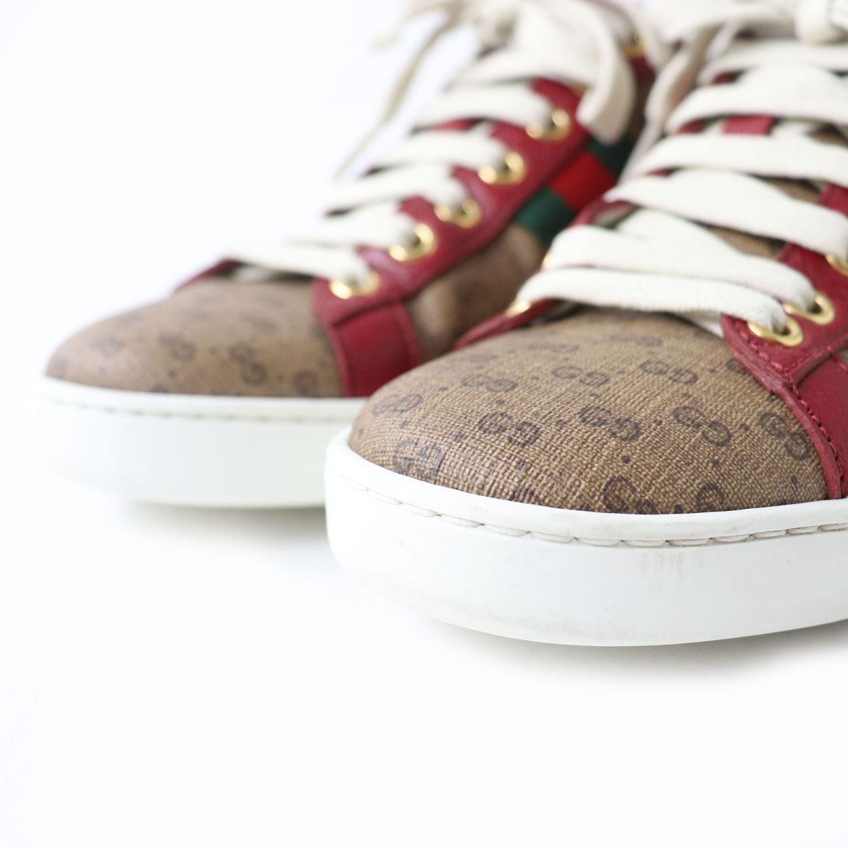 美品△GUCCI グッチ×ドラえもん 655034 シェリーライン GGキャンバス 