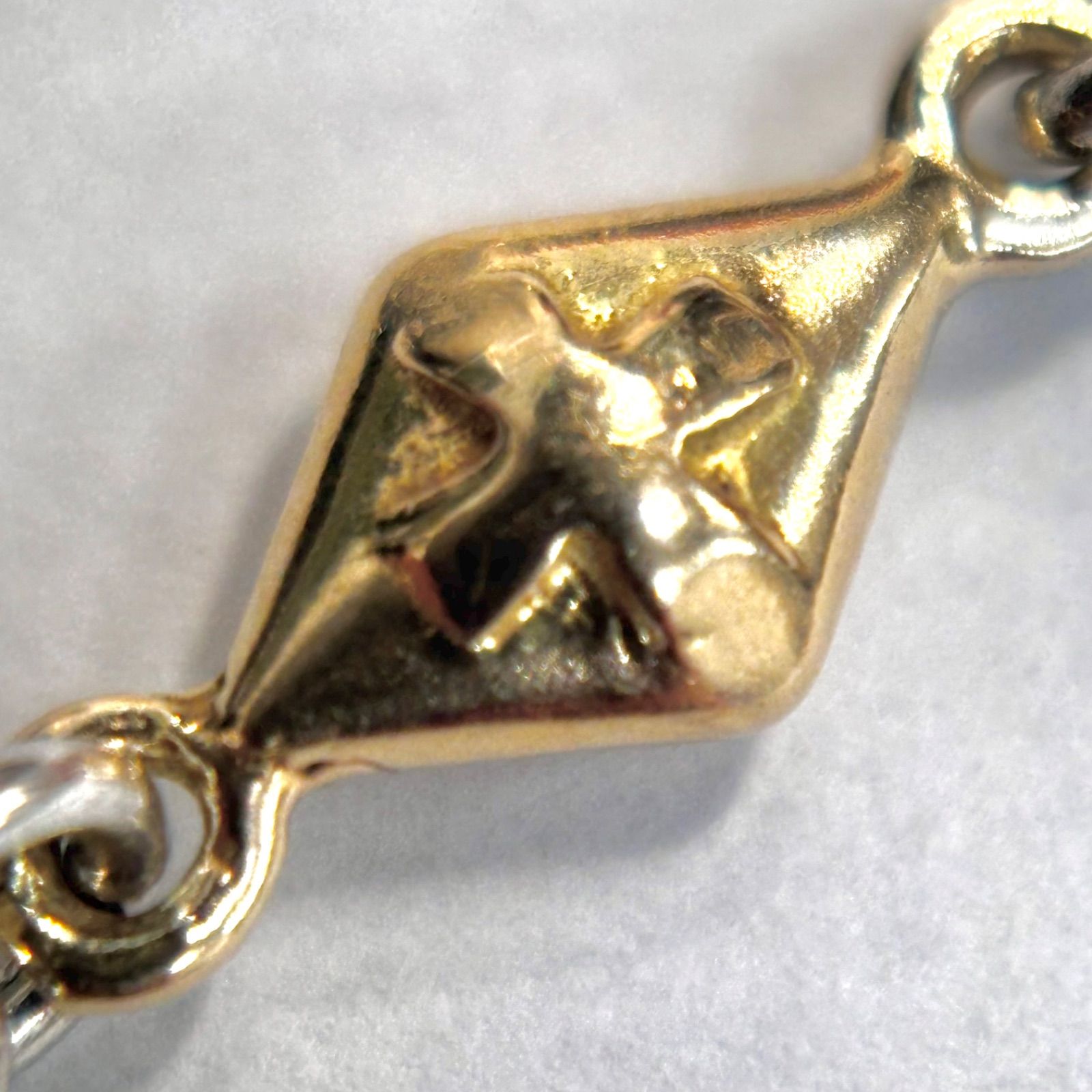 ローリーロドキン　ミックスダイヤモンドシェイプド　SV／18K　約49cm ローリーロドキン ミックスダイヤモンドシェイプド SV／18K 約49cm