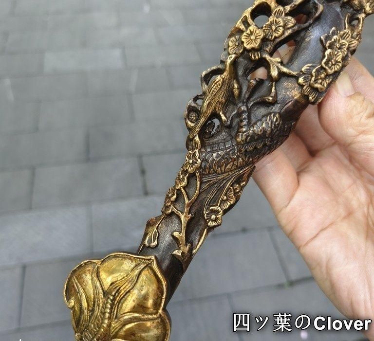 銅 細工 龍如意 開運 風水 招財 置物 工芸品 【公式通販】